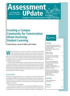 Assessment Update Magazine cover image